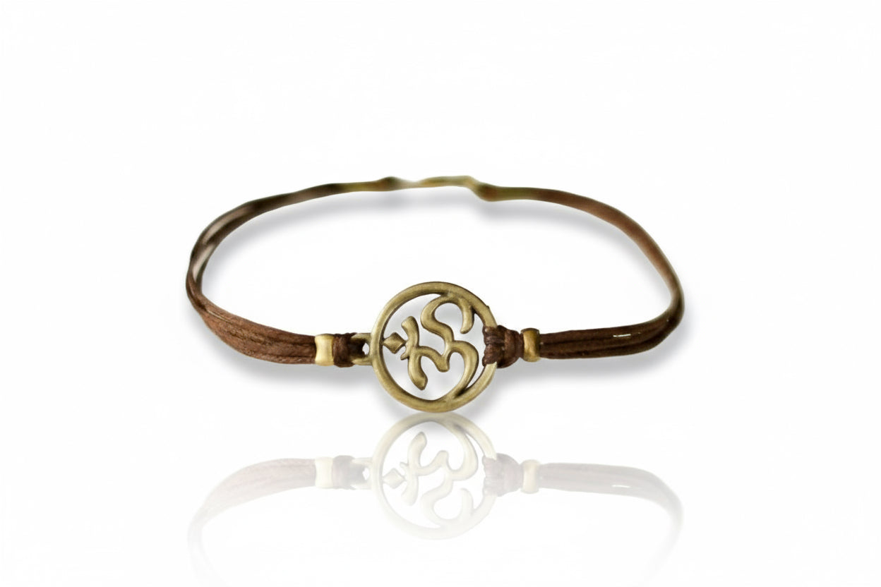 Bracelet with a gold symbol on a white background