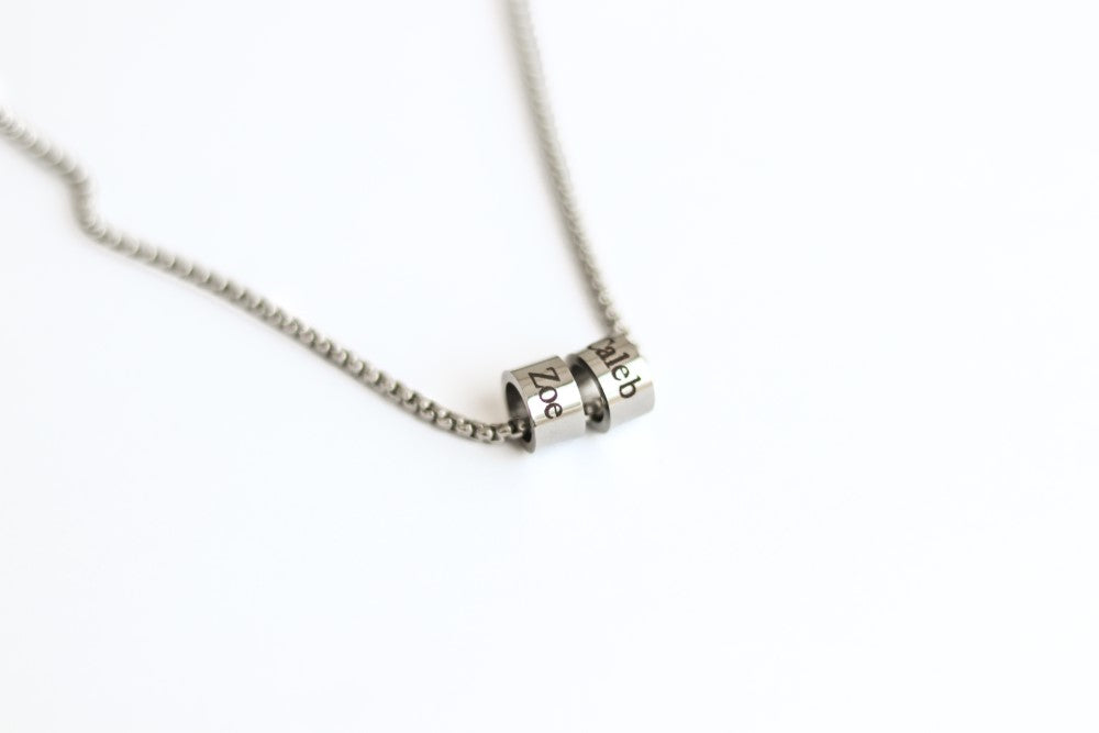 Personalized gift, Name Necklace For Men, Men's Initial Necklace, Stainless Steel Chain, Silver Necklace, Custom Mens Jewelry, Gift For Dad