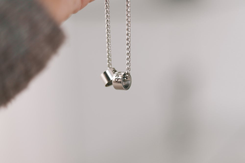 Personalized gift, Name Necklace For Men, Men's Initial Necklace, Stainless Steel Chain, Silver Necklace, Custom Mens Jewelry, Gift For Dad