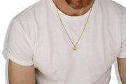 gold sun necklace for men