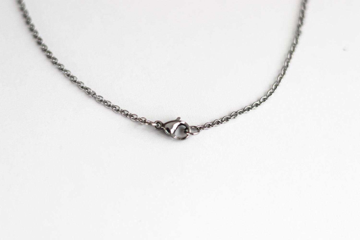 silver karma half circle chain necklace for men - Shani and Adi Jewelry