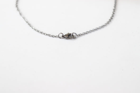 Silver bar necklace for men, chain necklace, waterproof, gift for him