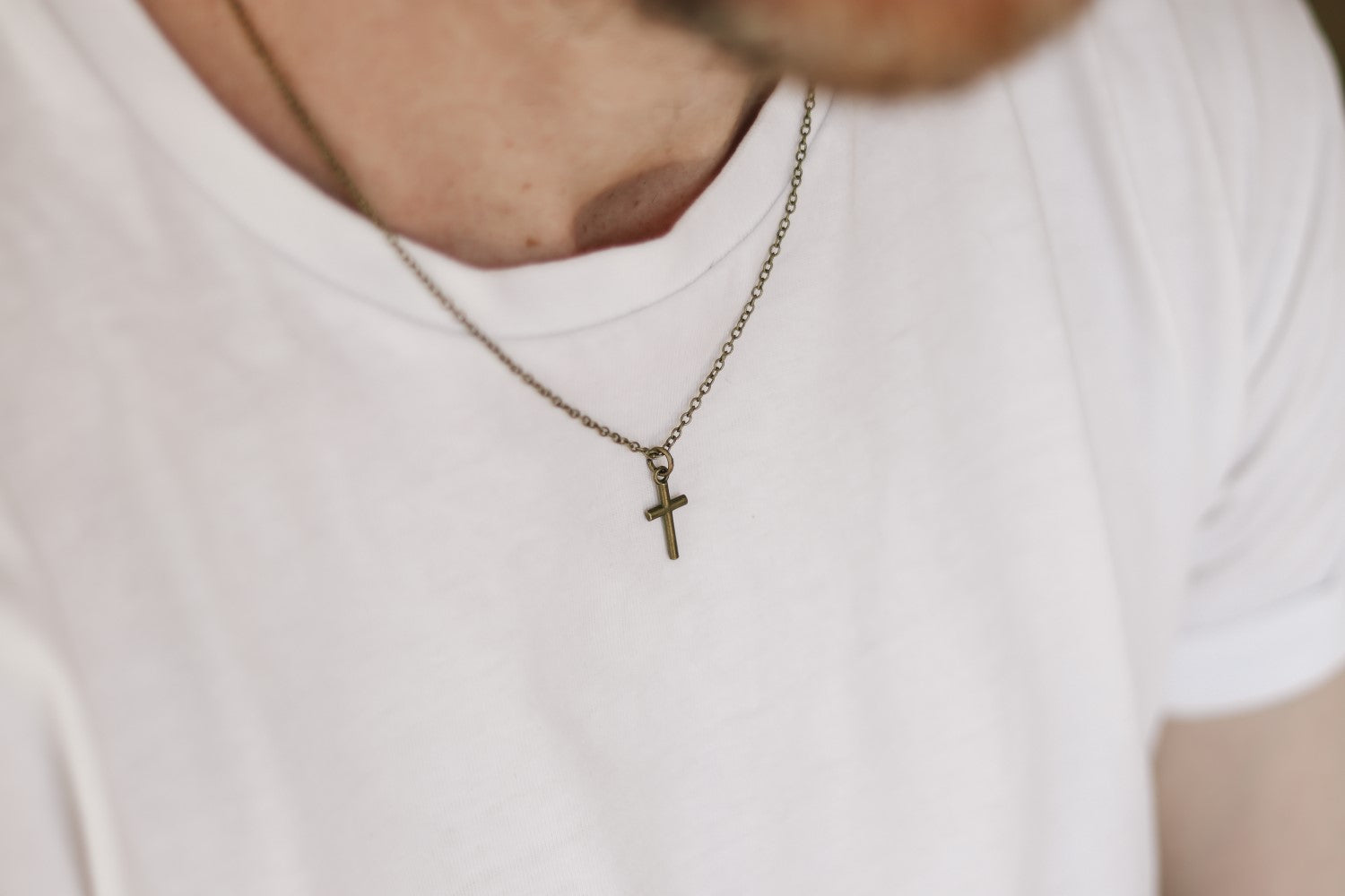 herren halsband Kreuz-Halskette für Männer, Trauzeugen-Geschenk, Herren-Halskette, Bro