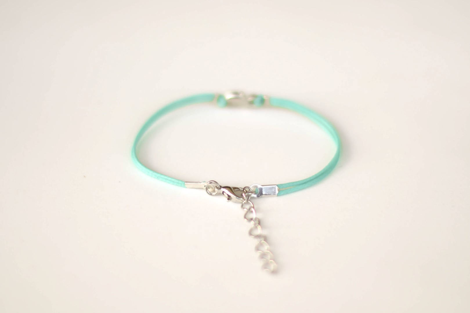 Silver Dolphin Bracelet for her, turquoise cord - shani-adi-jewerly