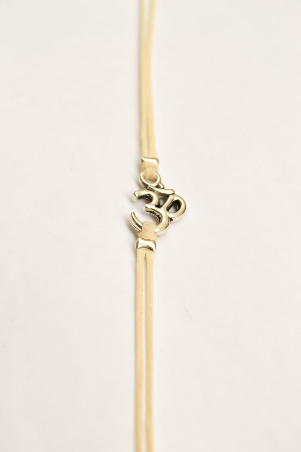 Silver Om bracelet, wrapped ohm bracelet, yoga jewelry, hindu synbol - shani-adi-jewerly
