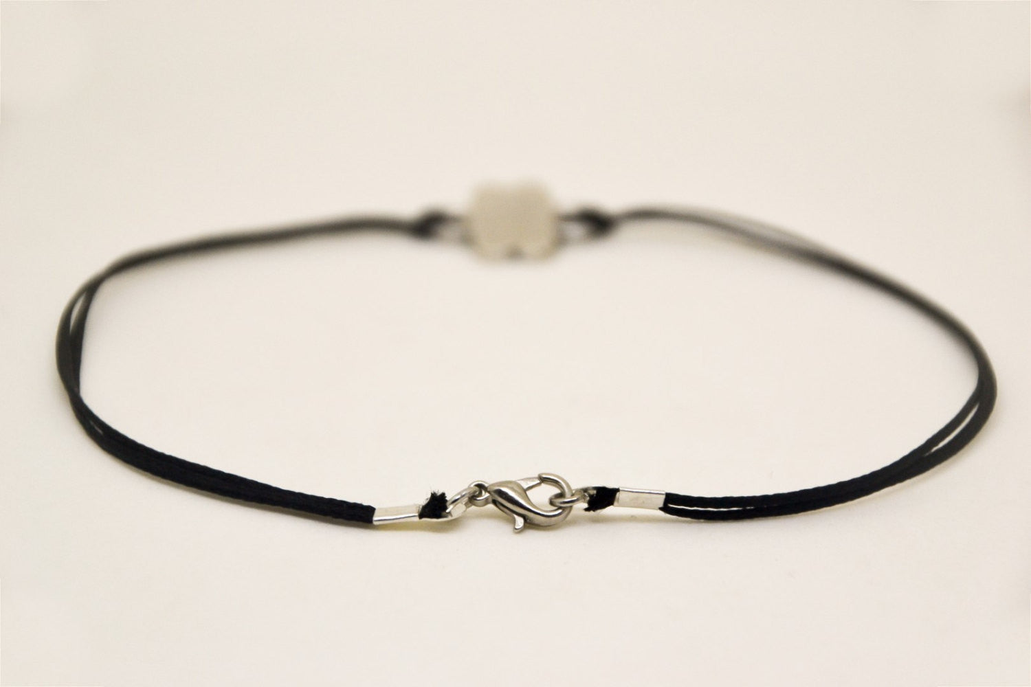 Celtic knot anklet for men, black cord - shani-adi-jewerly