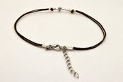 Silver cross charm Anklet - shani-adi-jewerly