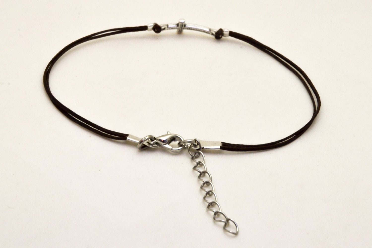Silver cross charm Anklet - shani-adi-jewerly
