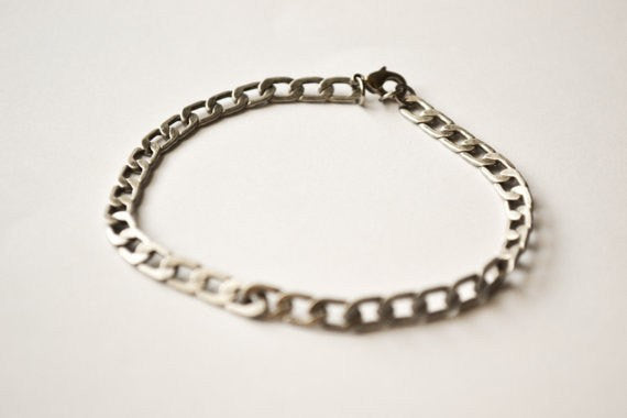 Silver Cuban link bracelet for men - shani-adi-jewerly