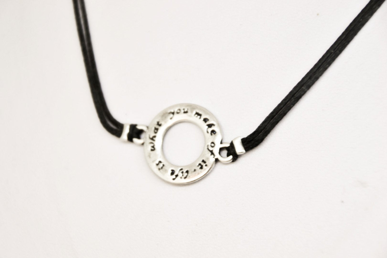 Life is what you make of it' black choker necklace - shani-adi-jewerly