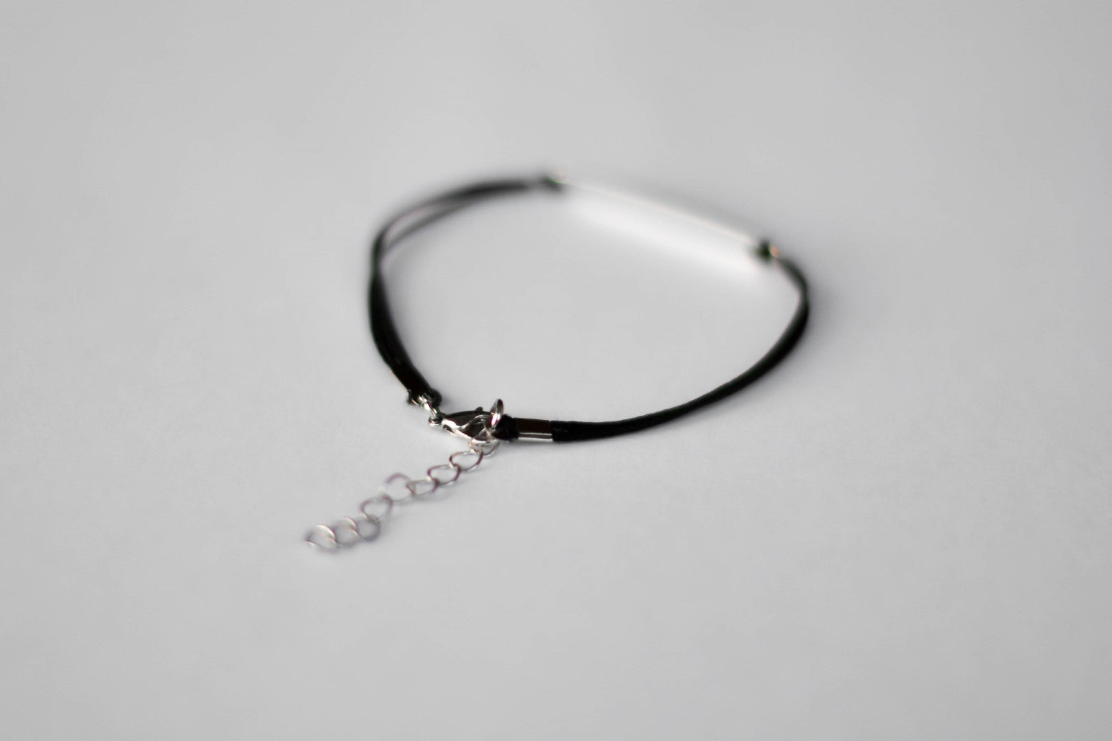 Silver Namaste bracelet for women, black cord, yoga jewelry, gift for her - shani-adi-jewerly