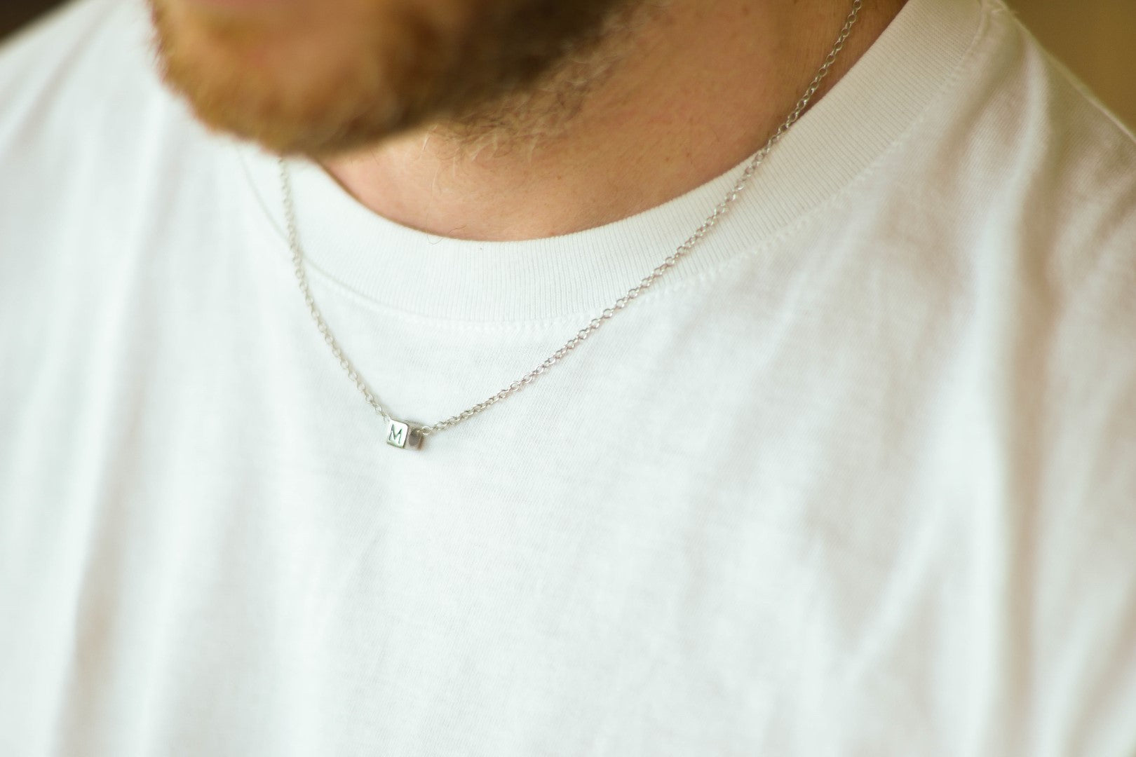 Personalised Initial stainless steel chain necklace, for men - shani-adi-jewerly