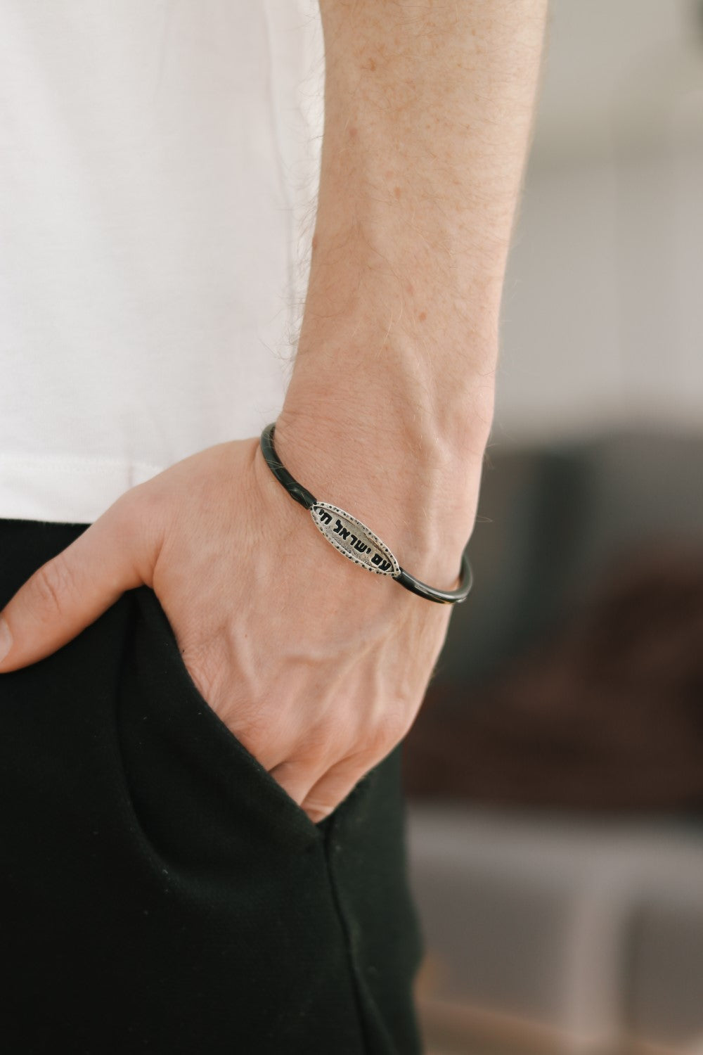 Leather bracelet in black - Saint Laurent | Mytheresa