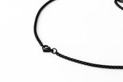 Personalized Name Necklace For Men Black Initial Chain Custom Engraved Jewelry