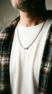 Personalized Gift Name Necklace For Men Waterproof Stainless Steel Chain Silver Custom Engraved Jewelry Father's Day Gift