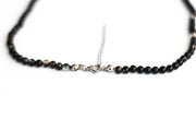 black botswana agate beads necklace for men