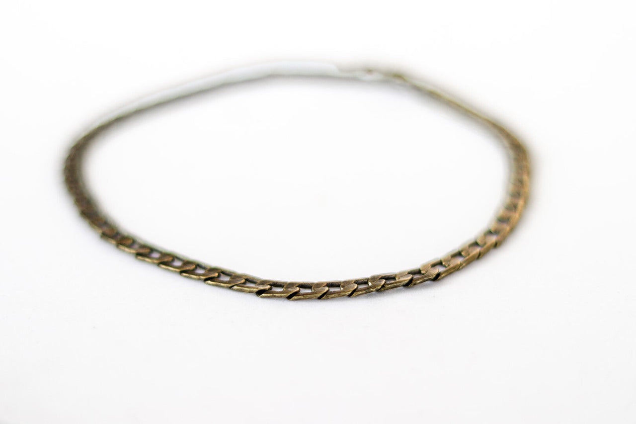 Men's ankle bracelet, bronze tone link chain anklet for him