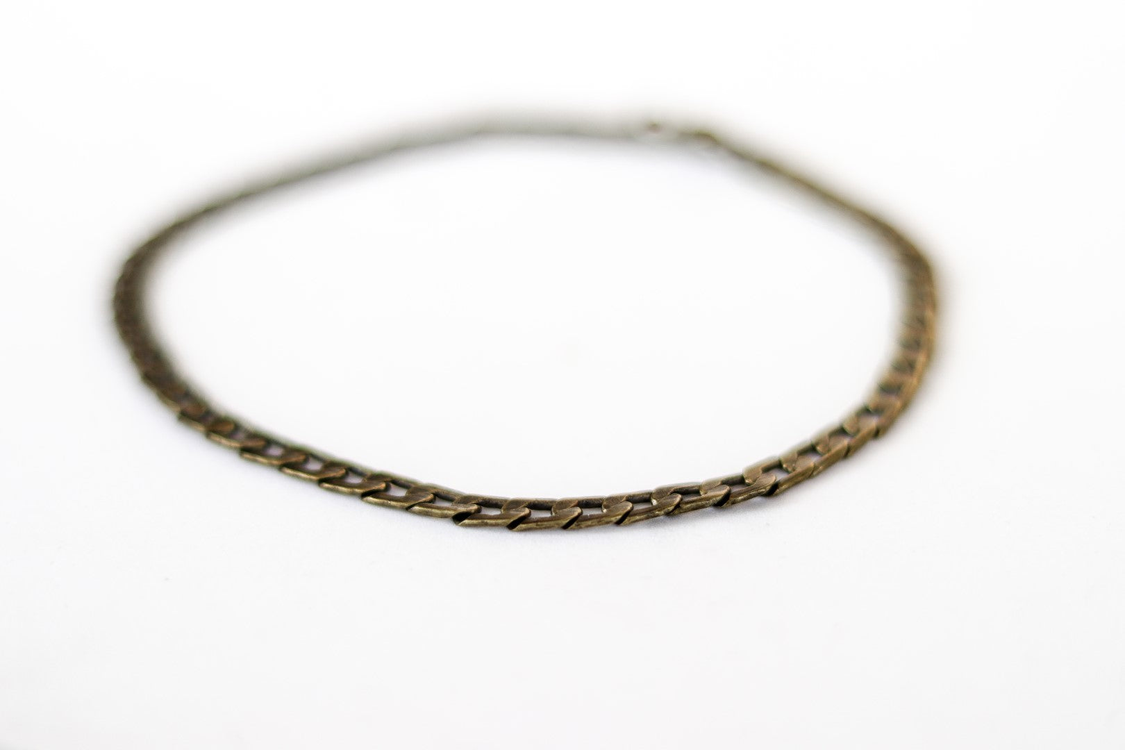 Men's ankle bracelet, bronze tone link chain anklet for him