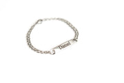 Personalized Men's Bracelet, Engraved Name Bracelet For Men, Stainless Steel Chain, Silver Initial Bracelet for him, Gift for Father Husband