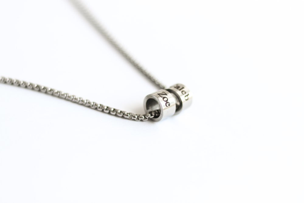 Personalized gift, Name Necklace For Men, Men's Initial Necklace, Stainless Steel Chain, Silver Necklace, Custom Mens Jewelry, Gift For Dad