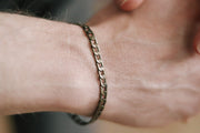 Bronze cuban chain bracelet for men - shani-adi-jewerly