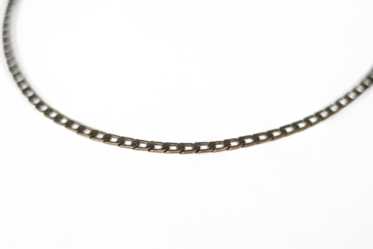 Bronze link chain necklace for men, men's necklace, flat cable chain, gift for him, minimalist mens jewelry, fathers day gift, custom size