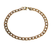 Men's ankle bracelet, bronze tone link chain anklet for him