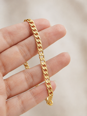 Gold plated chain bracelet for women, gift for her