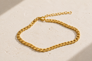 Gold plated chain bracelet for women, gift for her