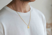 gold om chain necklace for men