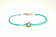 Nugget bracelet for men, turquoise cord - shani-adi-jewerly