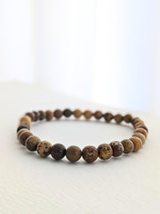 jasper gemstone beaded bracelet for men