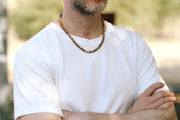 picture jasper beaded necklace for men