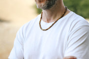 picture jasper beaded necklace for men