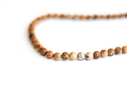 picture jasper beaded necklace for men