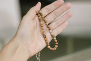 picture jasper beaded necklace for men