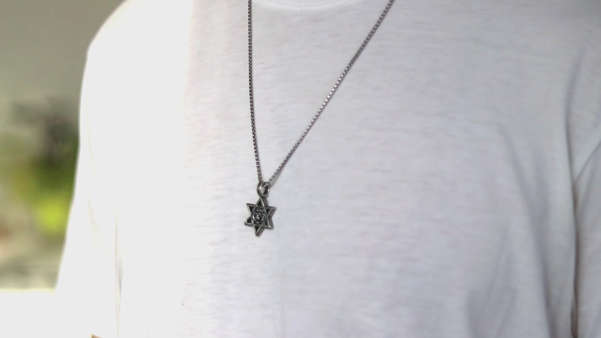 Star of David necklace for men am yisrael chai lion jewish gift from Israel