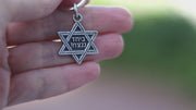 Star of David keychain Hebrew jewish am yisrael chai