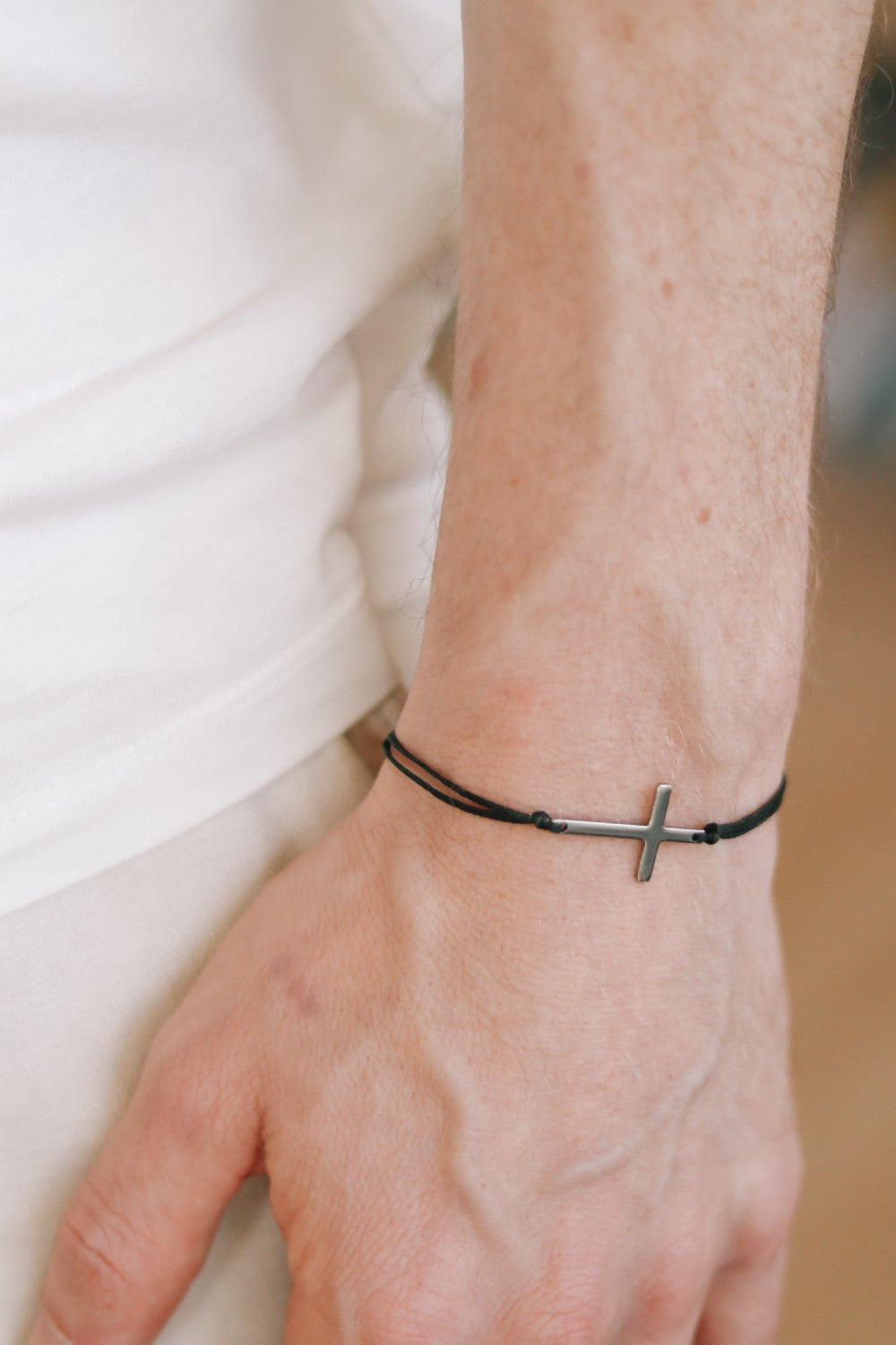 Cross bracelet for men