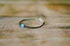 Aquamarine bracelet for men, blue March birthstone, black cord - shani-adi-jewerly