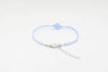 Aquamarine bracelet for women, March birthstone, blue cord, adjustable - shani-adi-jewerly