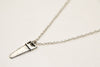 stainless steel chain, silver tone saw necklace for men - shani-adi-jewerly