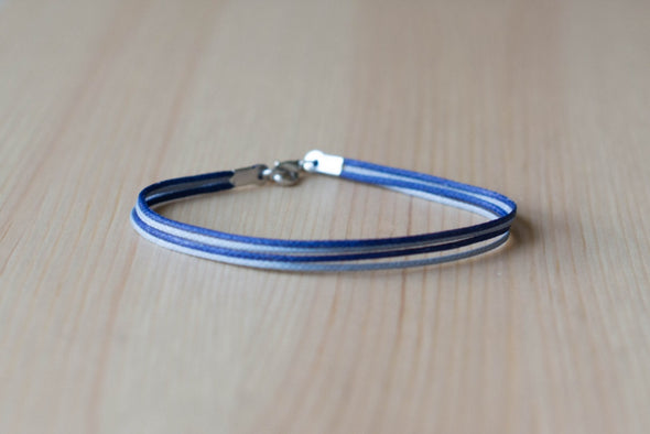 Blue cord bracelets for men, blue string, gift for him - shani-adi-jewerly