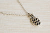Silver pineapple pendant, stainless steel chain necklace for her - shani-adi-jewerly