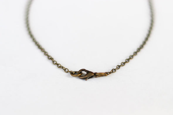 Bronze anchor necklace for men, link chain necklace, nautical jewelry