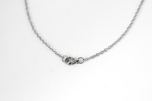 Silver crescent moon necklace, double horn necklace, stainless steel chain necklace, Half Moon Necklace, gift for her, Layering, Celestial, waterproof jewelry