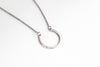 silver karma half circle chain necklace for men - Shani and Adi Jewelry
