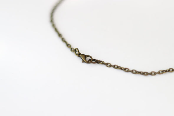 bronze initial chain necklace for men - Shani and Adi Jewelry