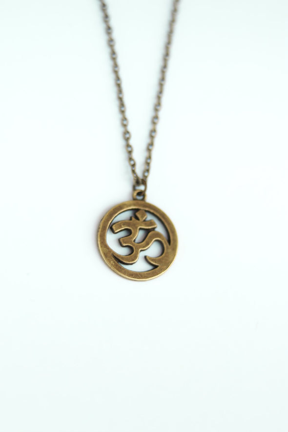bronze big om chain necklace for men - Shani and Adi Jewelry