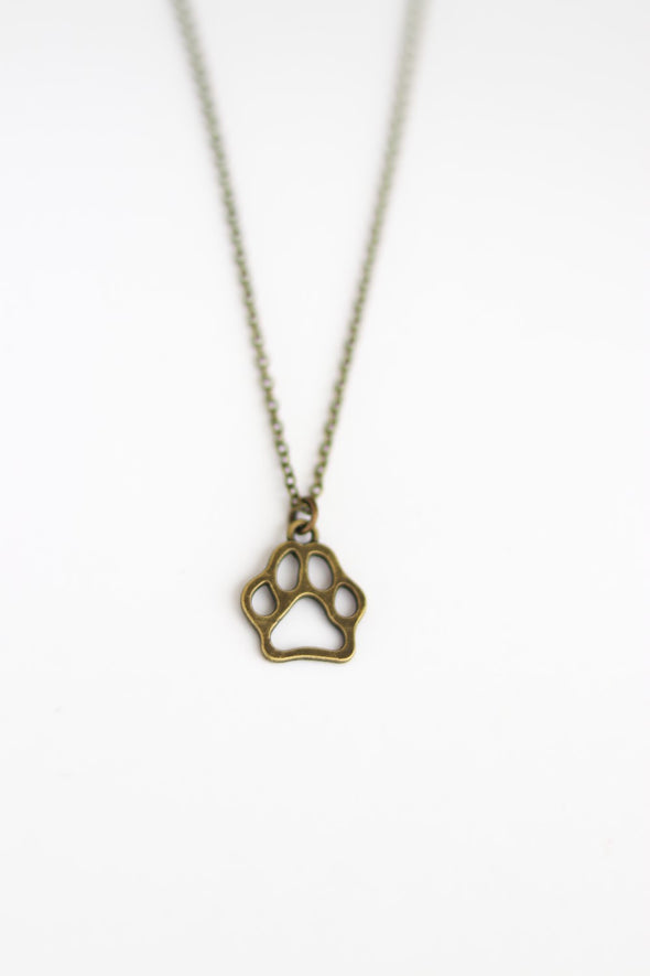 bronze paw chain necklace for men - Shani and Adi Jewelry